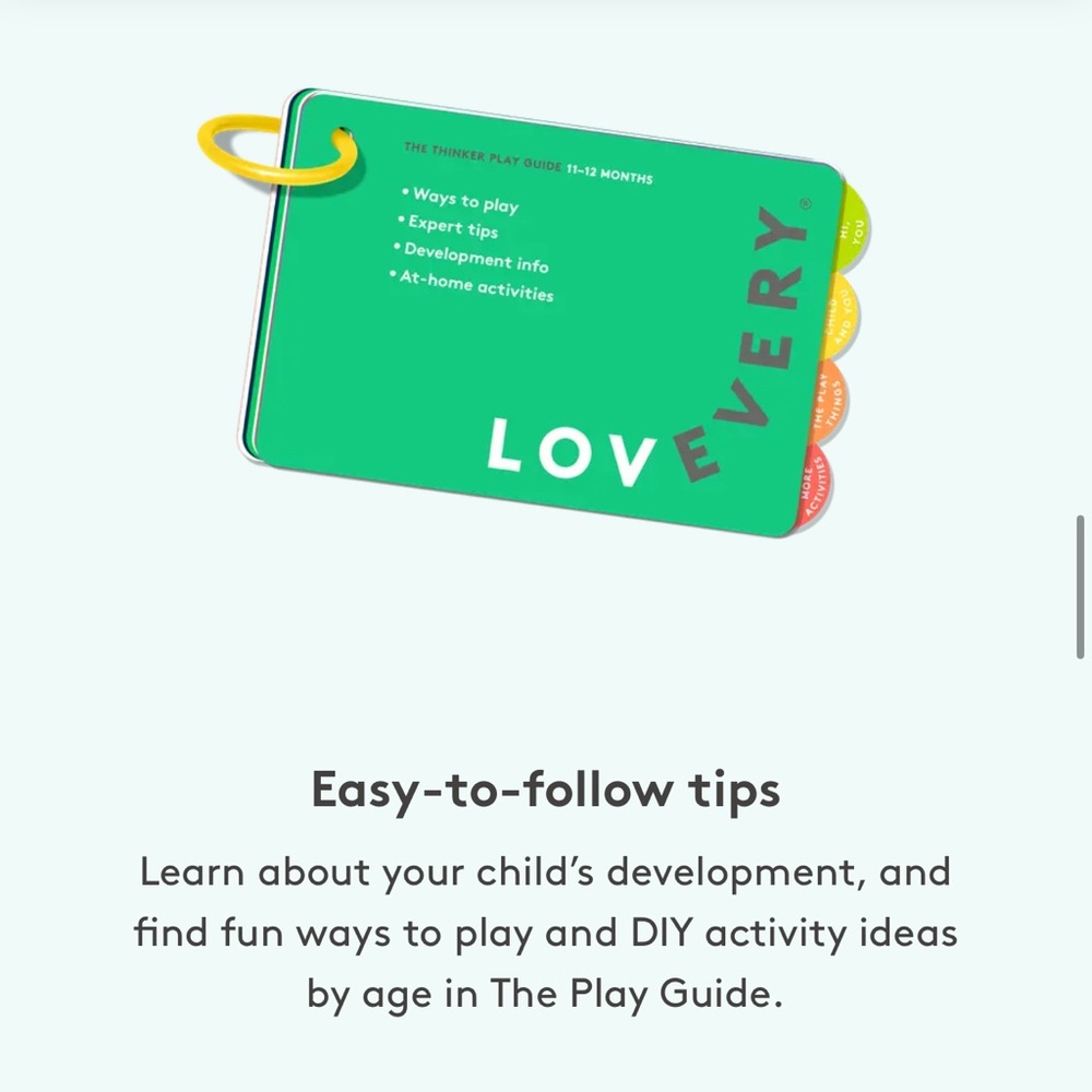 Lovevery 11-12 month Play Guide for Kids